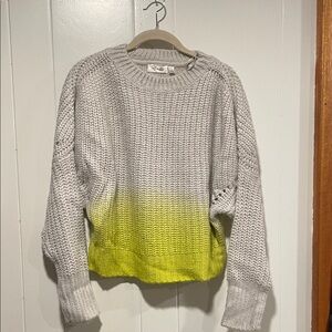 RD Style Gray and Yellow Ombre Sweater